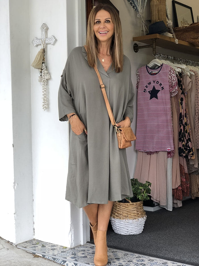 Marie Dress - Moss