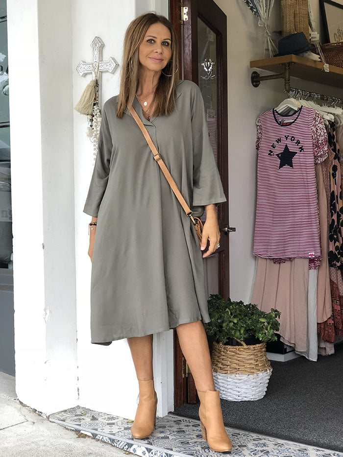 Marie Dress - Moss