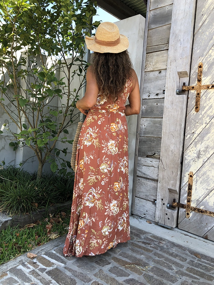 Deserata Dress - Rust Floral