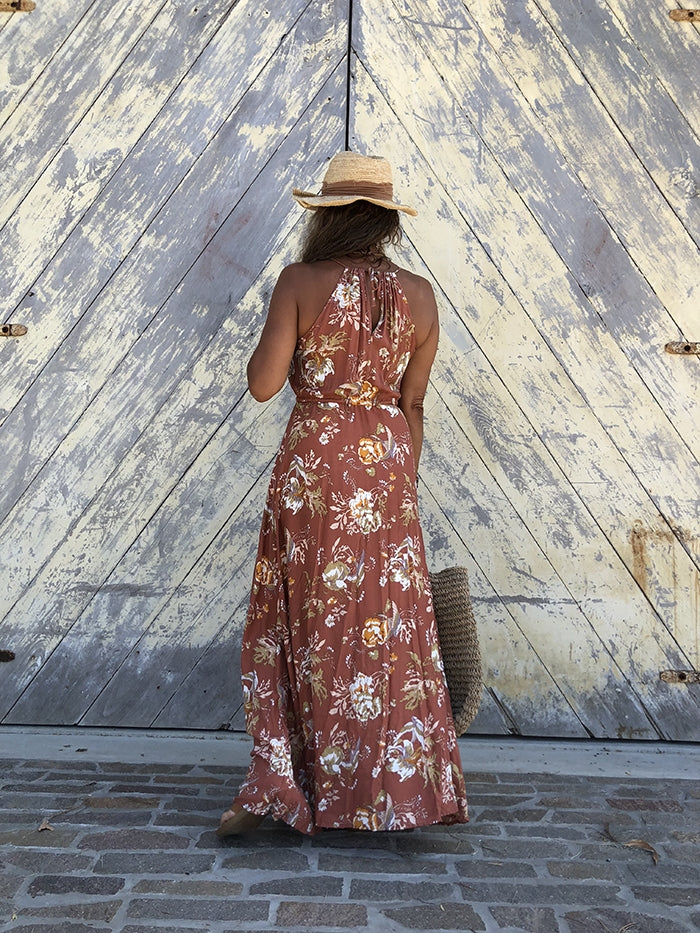 Deserata Dress - Rust Floral