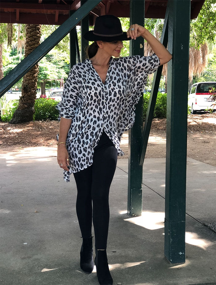 Crazy About Leopard Top