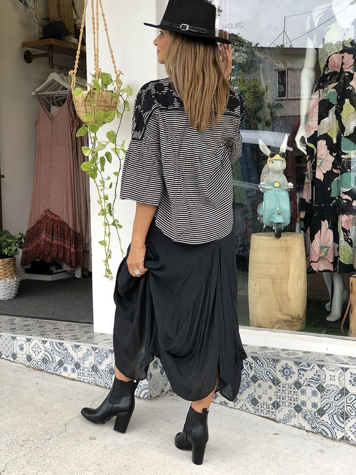Black Flowing Skirt