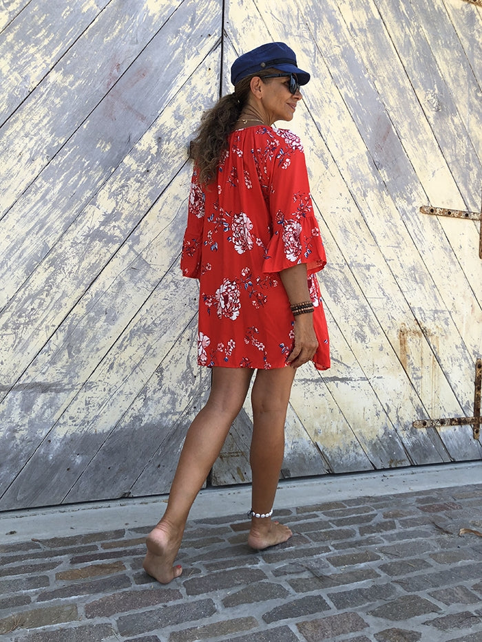 Blossom Tunic - Red Floral