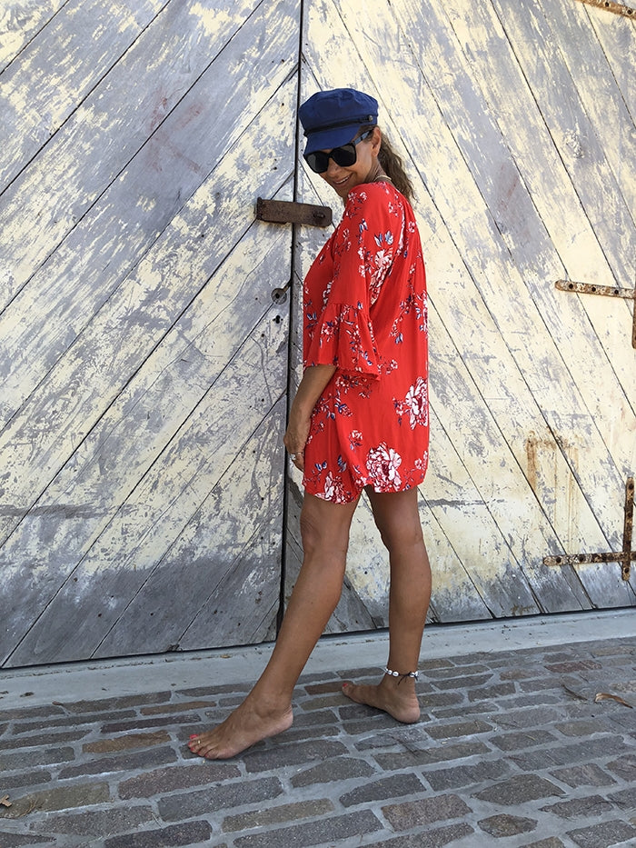 Blossom Tunic - Red Floral