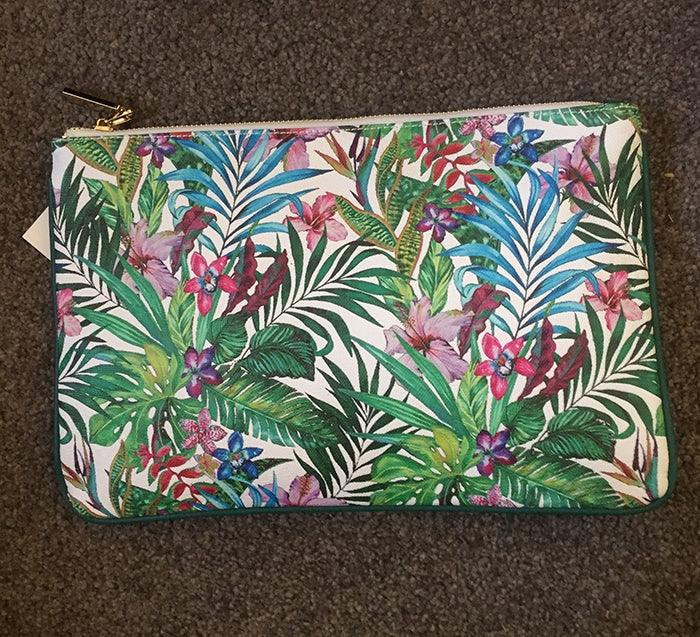 Tropical Zip Clutch