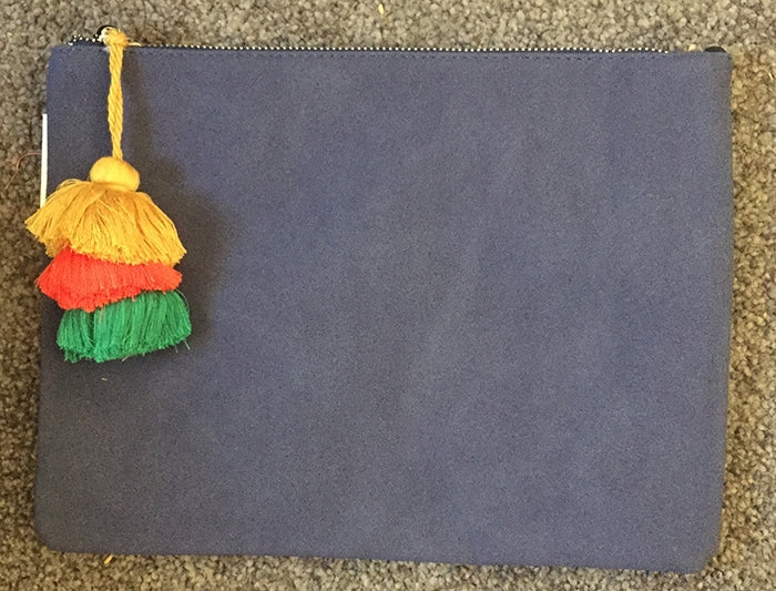 Navy Tassel Clutch