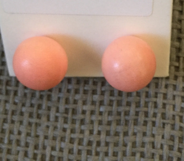 Timber Ball Stud Earring - Pink