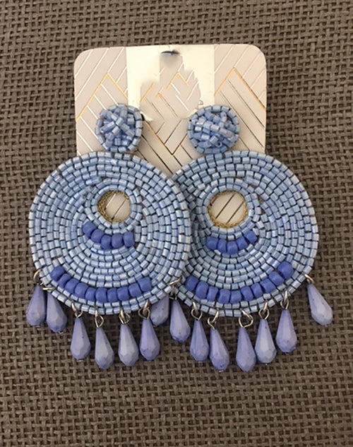 Festiva Beaded Earrings - Lavender