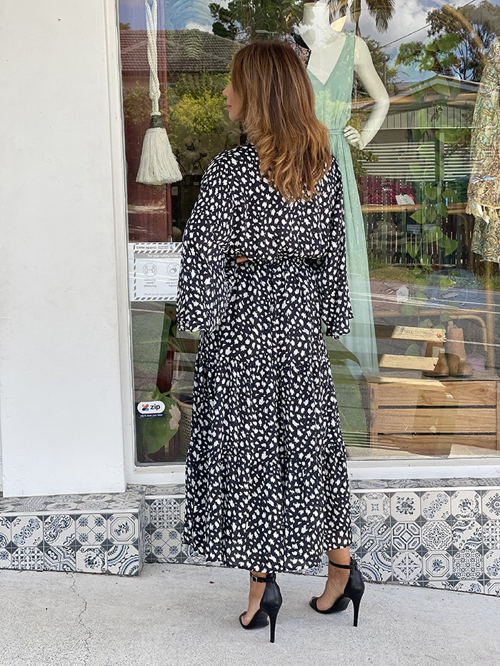 Luna Dress - Black Cloudburst