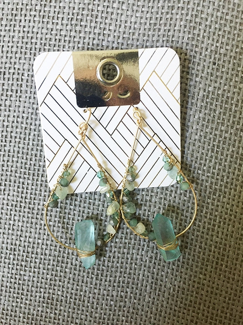 Juarez Crystal Earrings - Sea