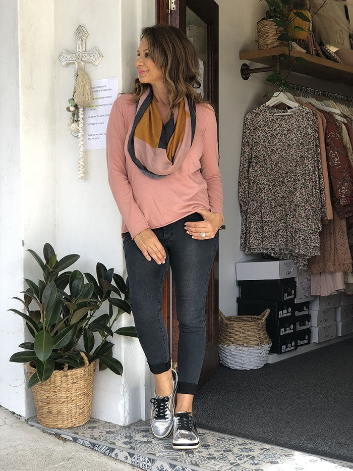 Sampson Long Sleeve Top - Clay
