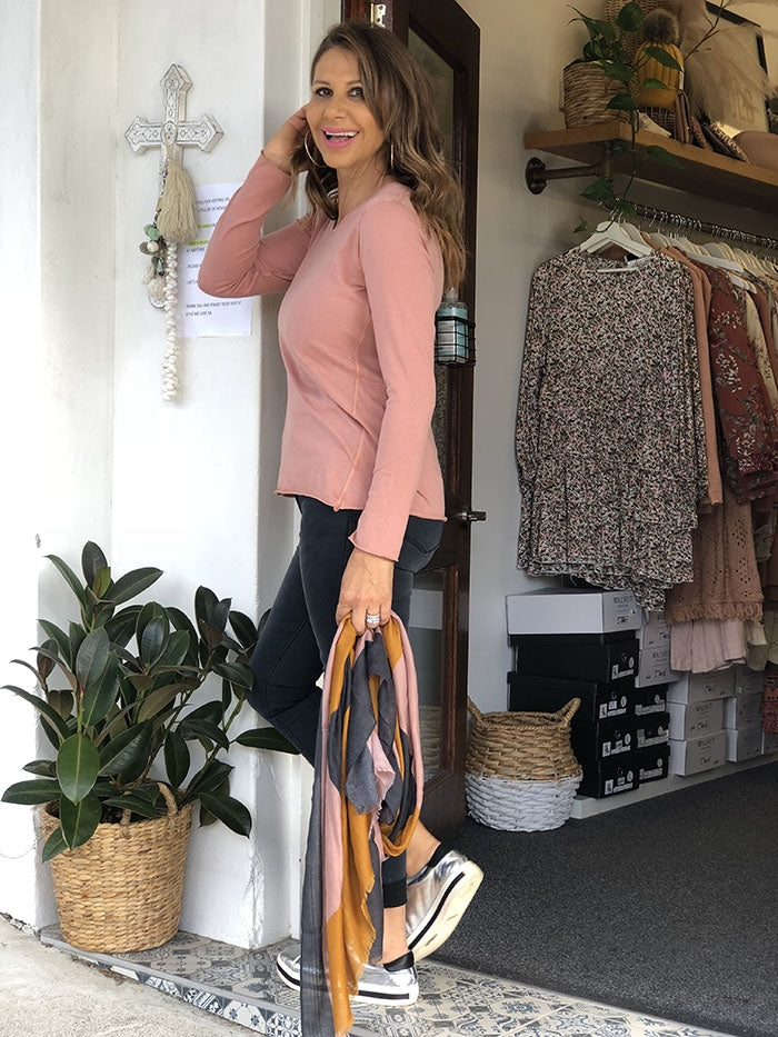 Sampson Long Sleeve Top - Clay