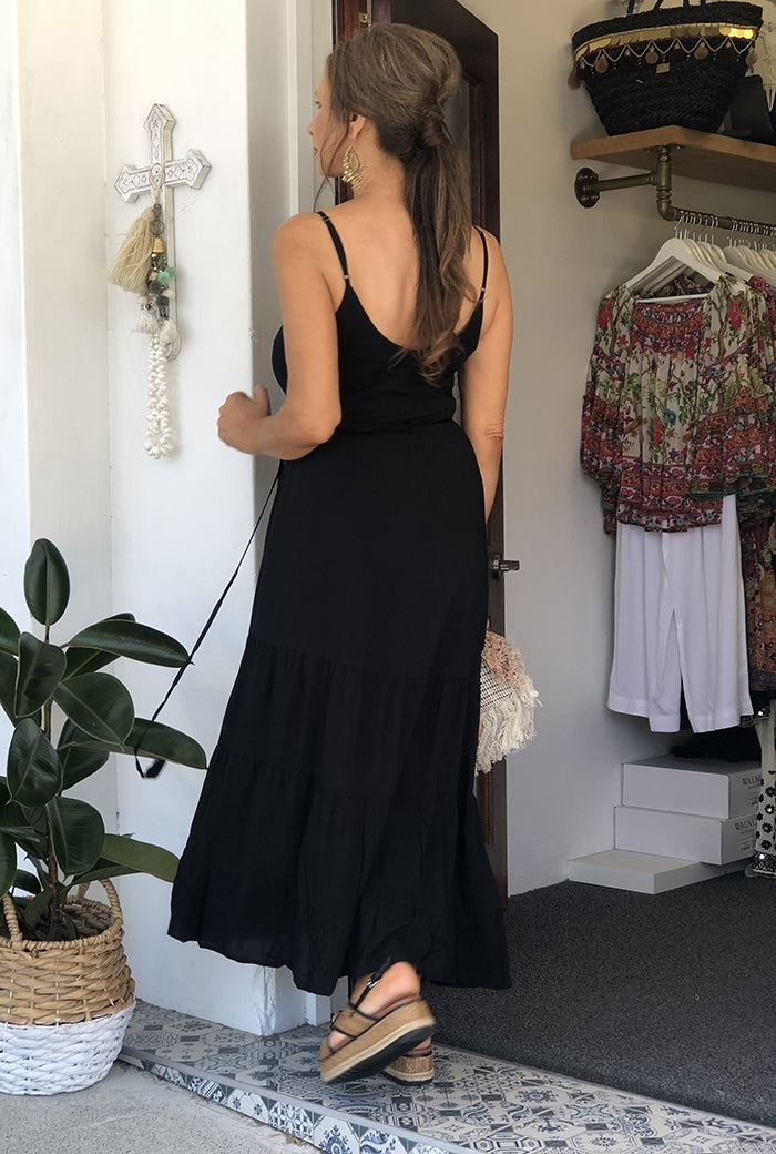 Vivienne Black Wrap Dress