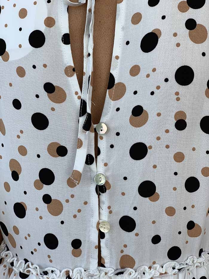 Eadie Dot Dress - White