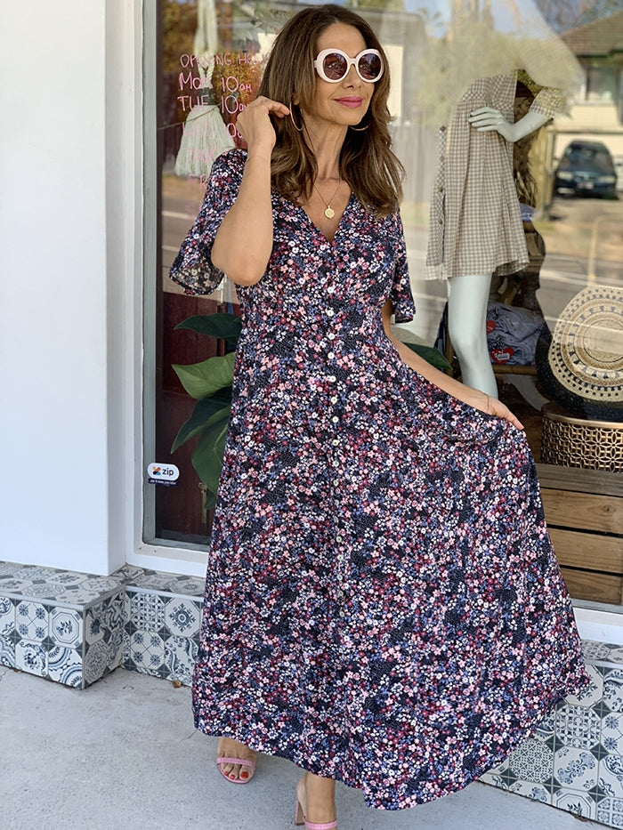 Ealaili Dress - Black Floral