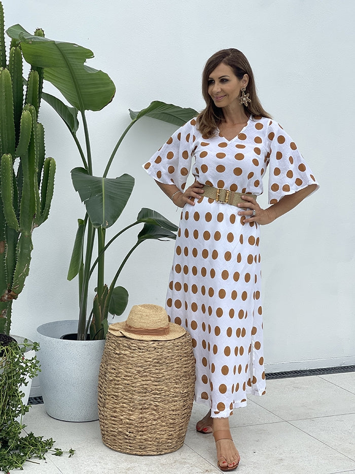Sicily Top - Tan Spot