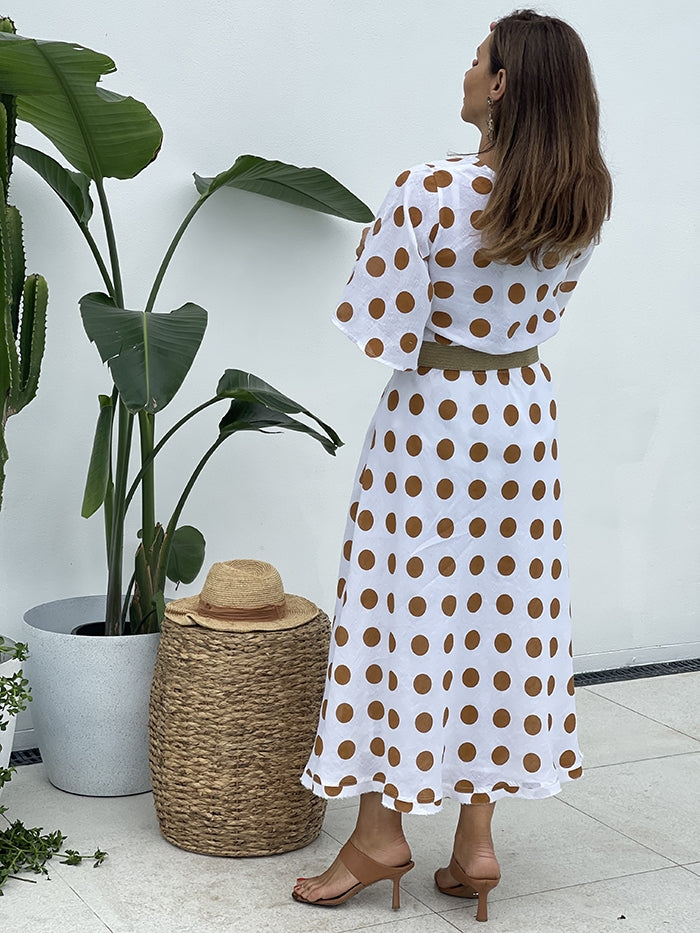 Sicily Skirt - Tan Spot