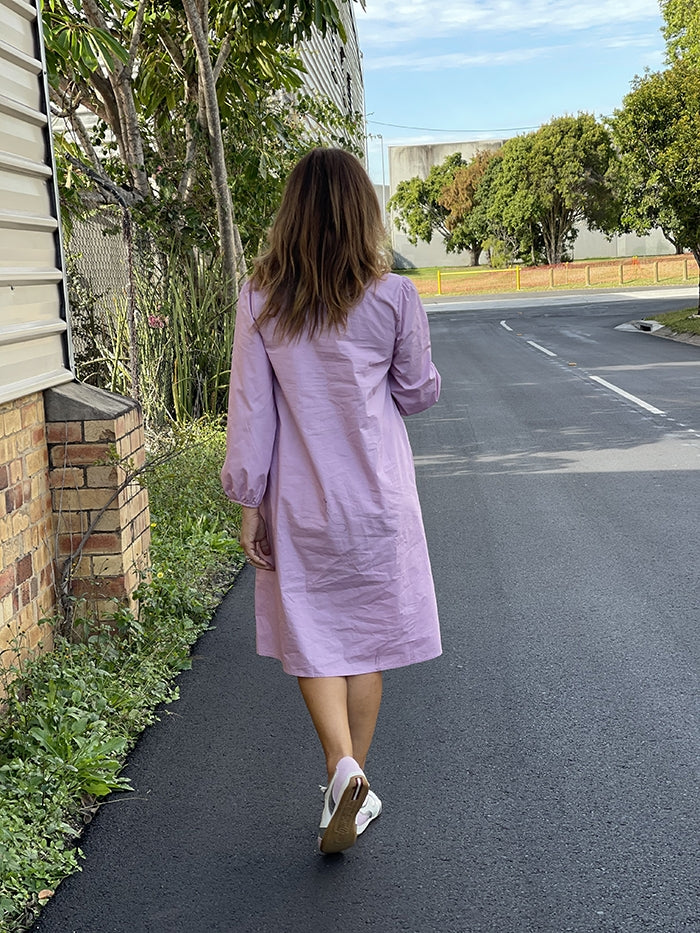 Lilac Shirt Dress
