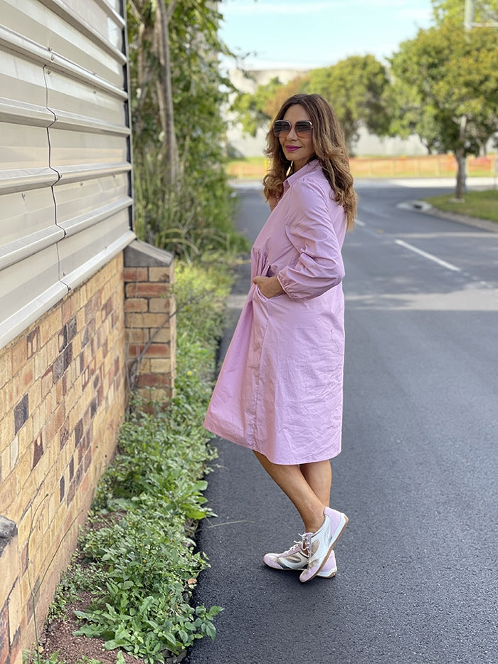 Lilac Shirt Dress