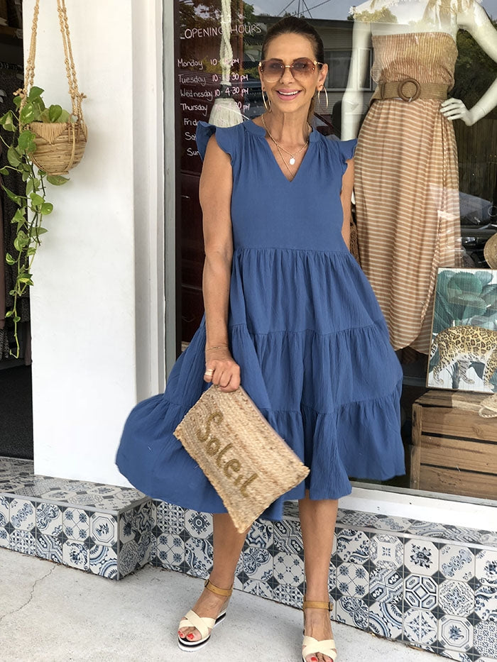Madison Dress - Cornflower Blue