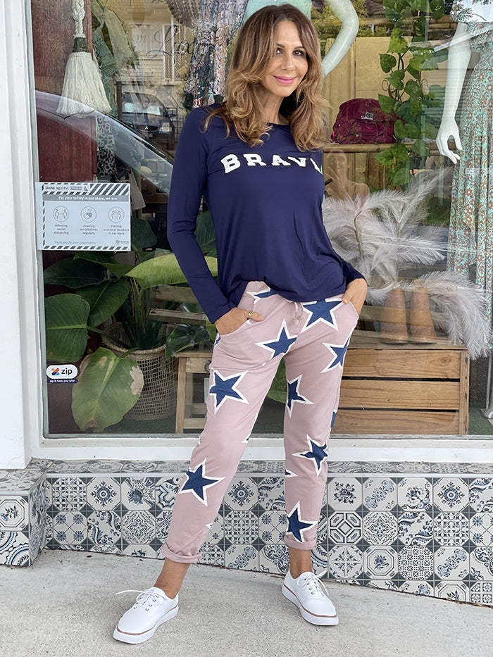 Kate Star Pants - Blush