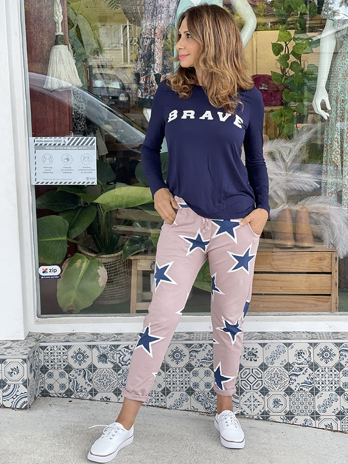Kate Star Pants - Blush