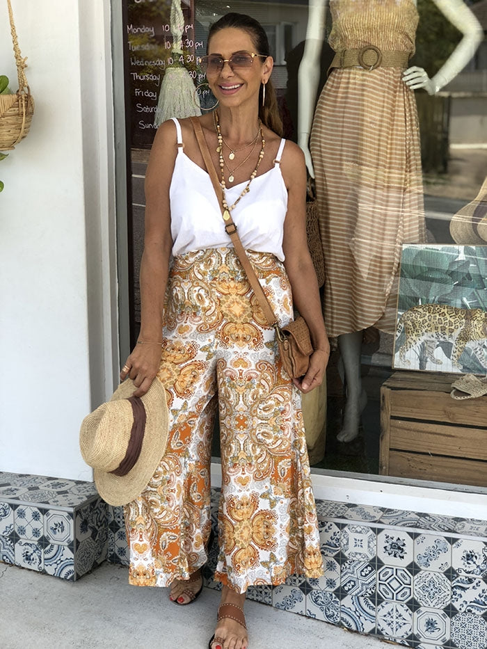 Tan Wide Legged Pants