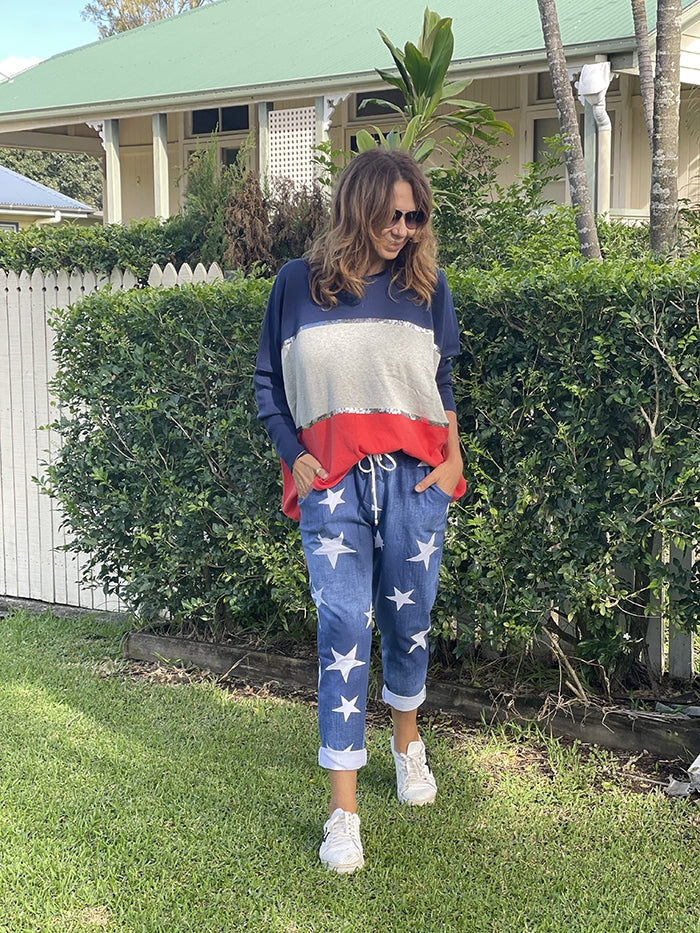 Denim Star Pants