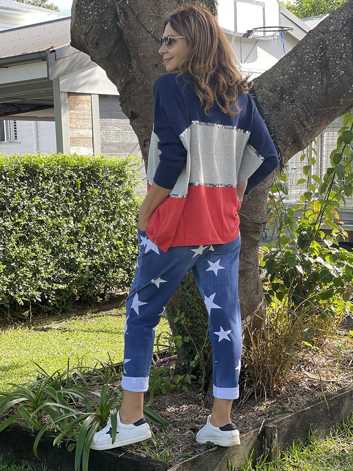 Denim Star Pants