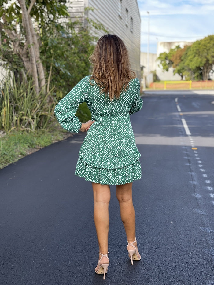 Jazmina Dress - Green Floral