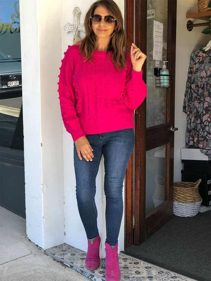 Magenta Bauble Knit