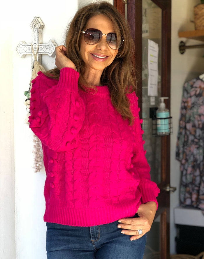 Magenta Bauble Knit