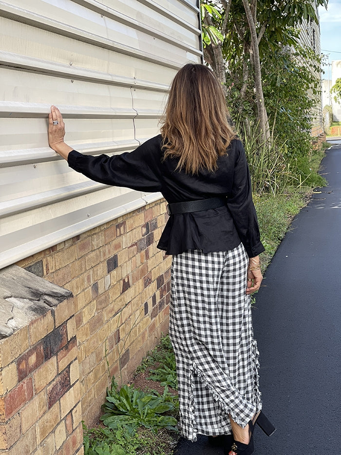 Lucy Lou Pants - Black Gingham