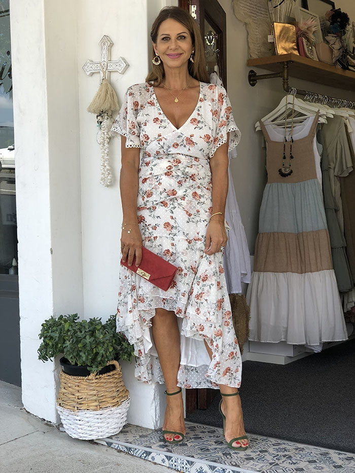Milena Dress - White Floral