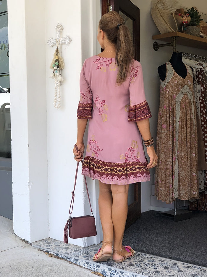 Poppy Shift Dress - Dusty Rose