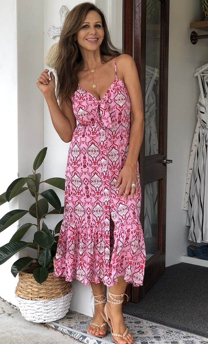 Mae Dress - Pink Floral