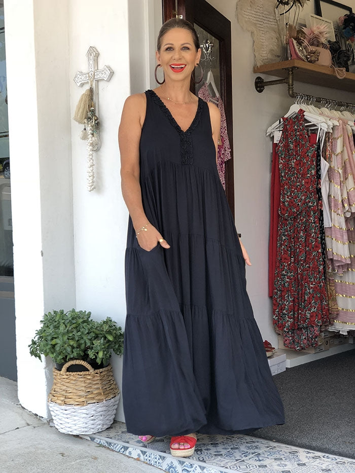 Algarve Maxi Dress - Indigo