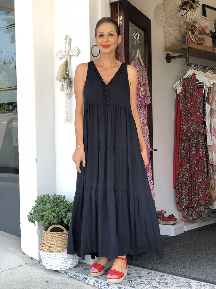 Algarve Maxi Dress - Indigo