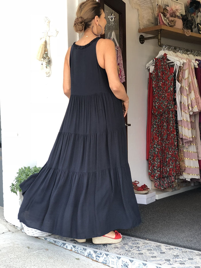 Algarve Maxi Dress - Indigo