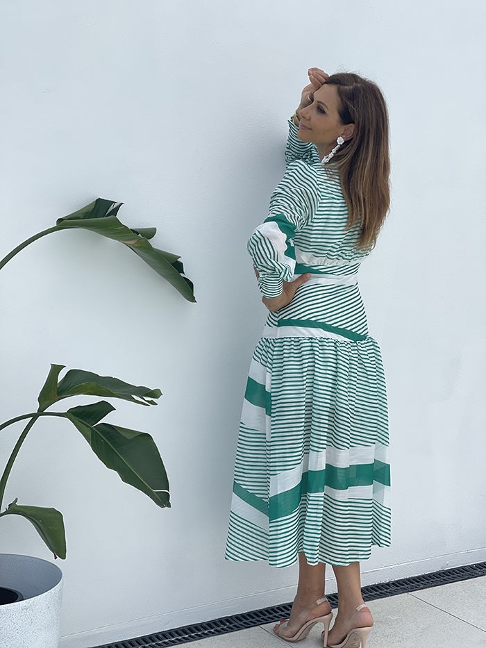 Jade Stripe Dress