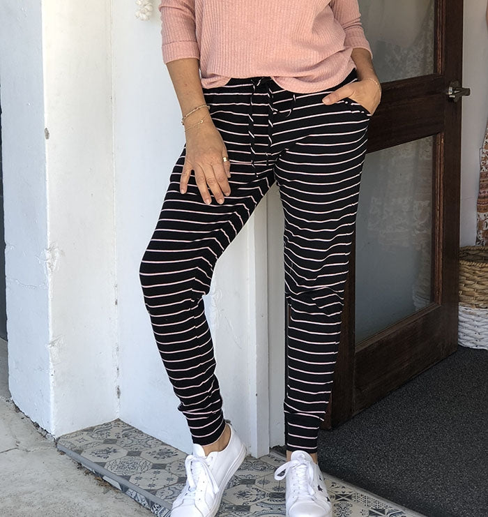 Everyday Pant - Pink Stripe
