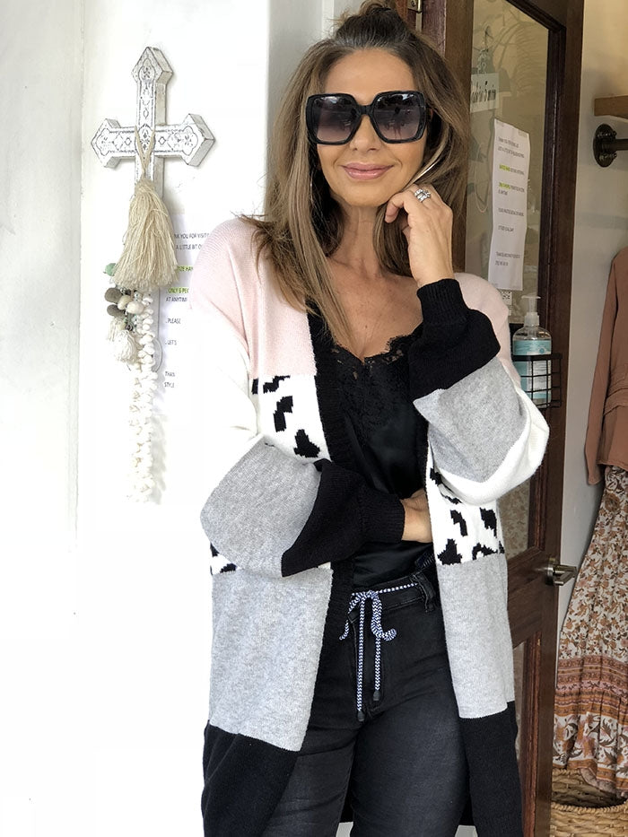 Maddie Leopard Cardi