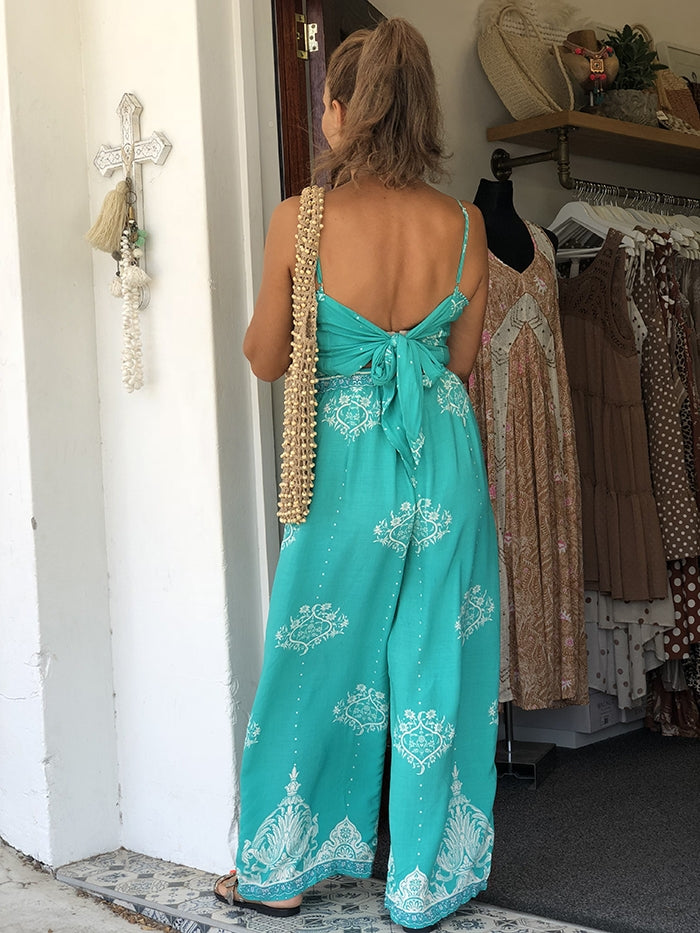 Phoebe Jumpsuit - Aqua