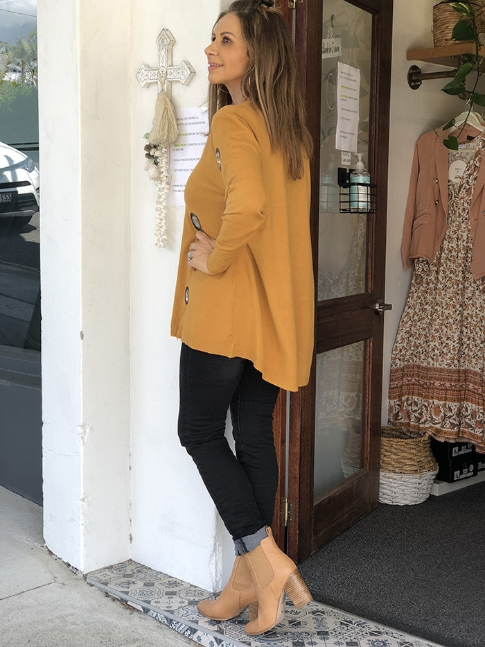 Emilia Sequin Knit - Mustard