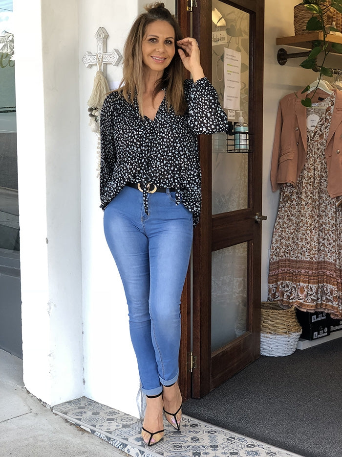 Joelle Top - Blue Spot