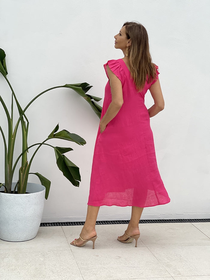 Nala Maxi Dress - Flamingo