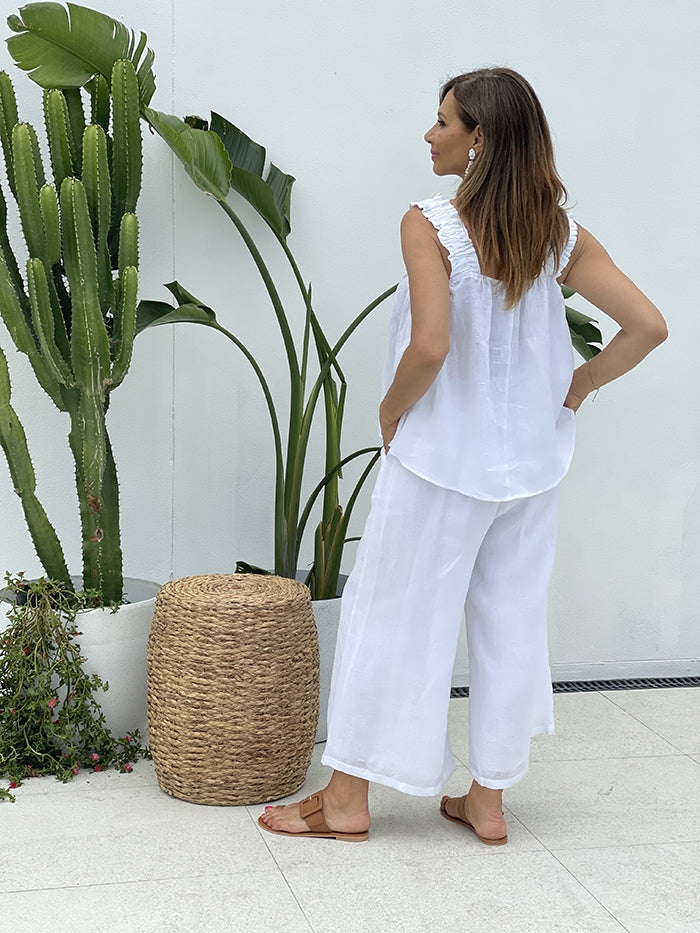 Nala Wide Leg Pant - Salt