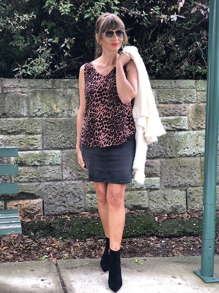 Cheetah Top - Pink