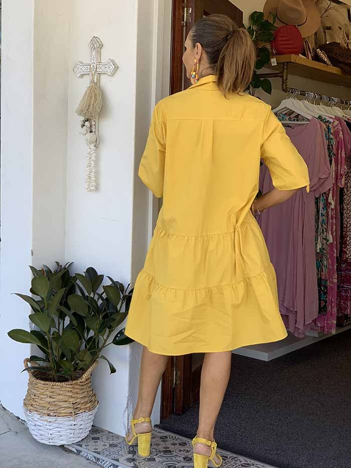 Kari Shirt Dress - Yellow