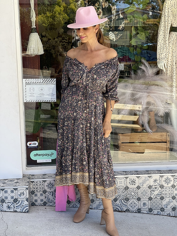 Midnight in the Garden Maxi Dress